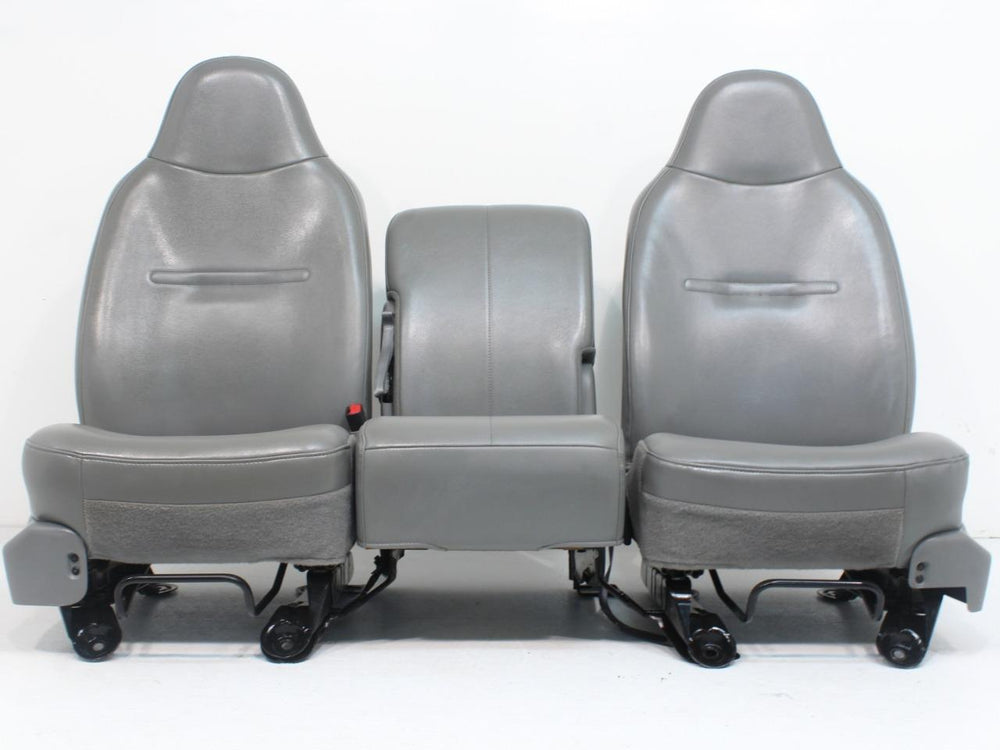 Ford Super Duty Grey Vinyl Work Front & Center Seats 1999 - 2007 | Picture # 12 | OEM Seats