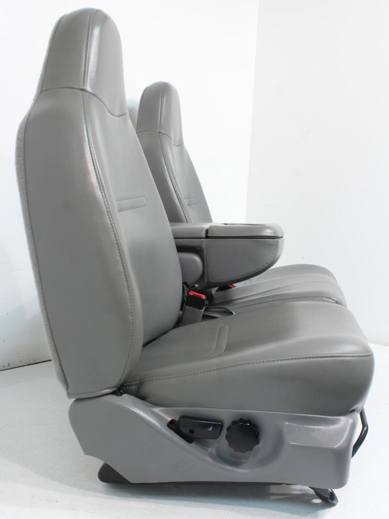 Ford Super Duty Grey Vinyl Work Front & Center Seats 1999 - 2007 | Picture # 3 | OEM Seats