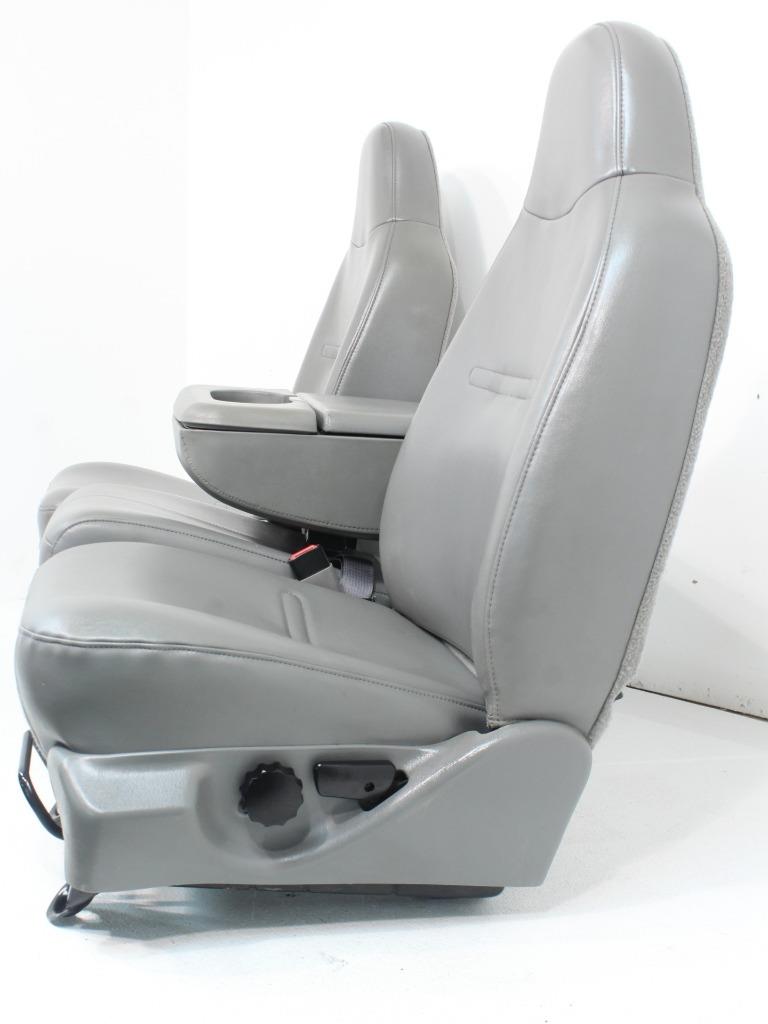 Ford Super Duty Grey Vinyl Work Front & Center Seats 1999 - 2007 | Picture # 4 | OEM Seats