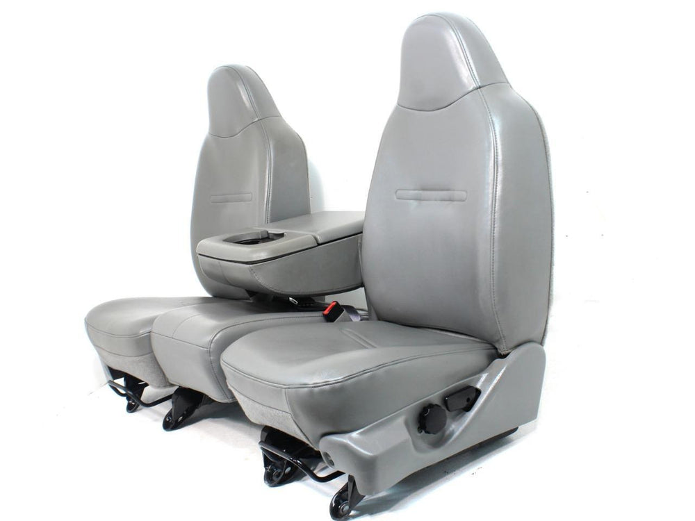 Ford Super Duty Grey Vinyl Work Front & Center Seats 1999 - 2007 | Picture # 2 | OEM Seats