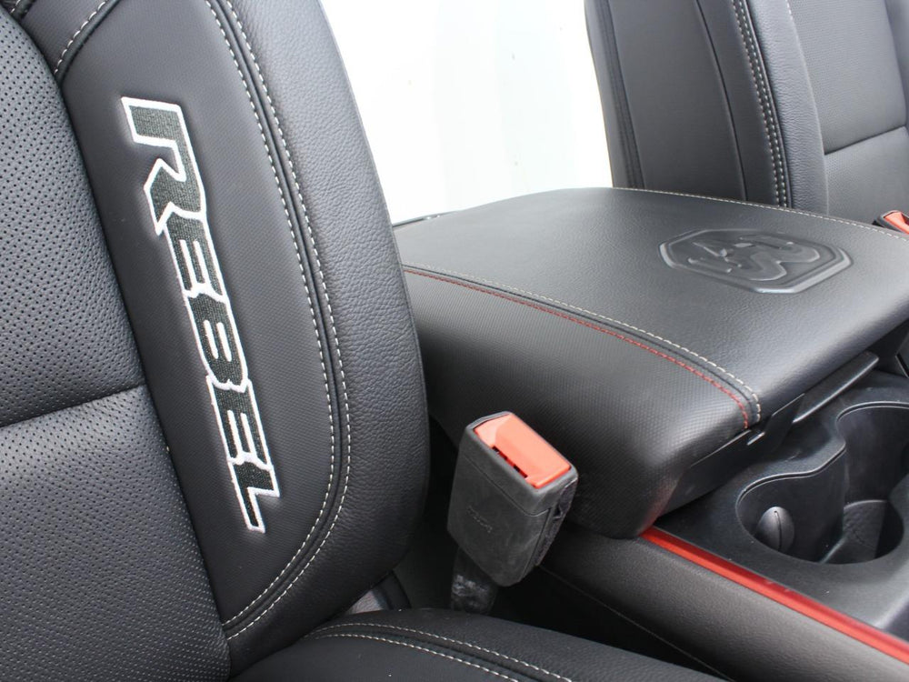 2019 - 2021 Dodge Ram Rebel Seats with Console Black Leather #6412 | Picture # 18 | OEM Seats