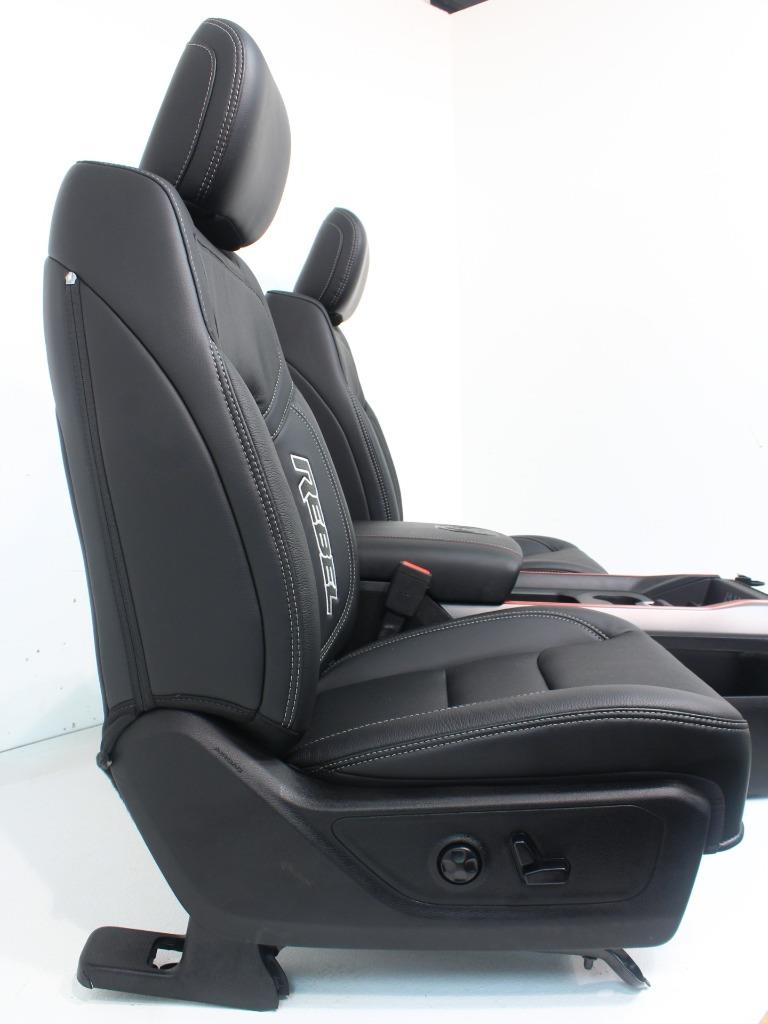 2019 - 2021 Dodge Ram Rebel Seats with Console Black Leather #6412 | Picture # 3 | OEM Seats