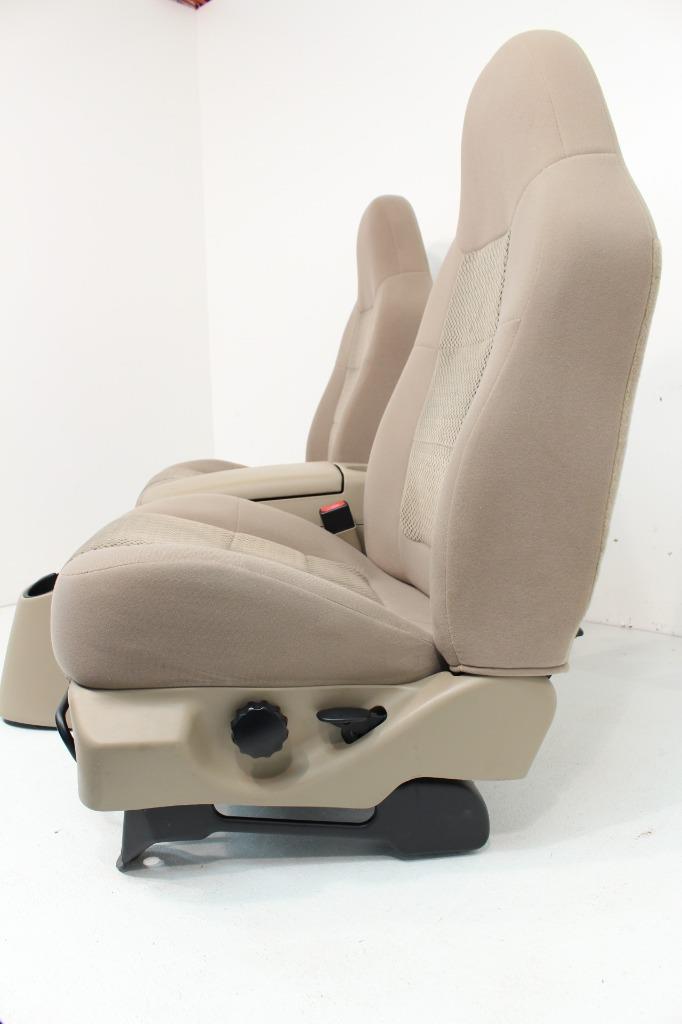 Ford F150 F-150 Tan Cloth Bucket Seats & Console 1997 - 2003 | Picture # 4 | OEM Seats