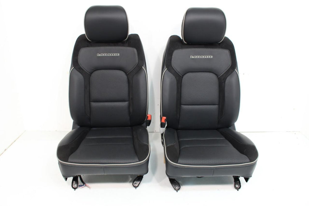 2019 - 2022 Dodge Ram Laramie Black Leather Front Seats #4447 | Picture # 17 | OEM Seats