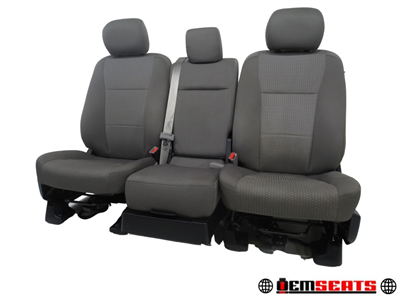 Ford F-150 & Super Duty Oem Gray Cloth Front Seats 2015 2016 2017 2018 2019 2020 | Picture # 1 | OEM Seats