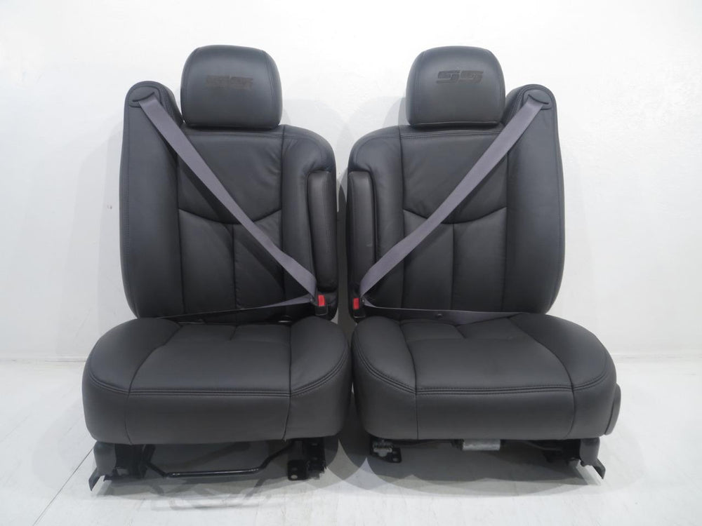 2003 - 2006 Chevy Silverado SS Seats Dark Gray Leather #283i | Picture # 4 | OEM Seats