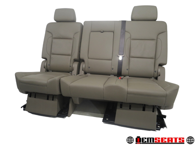 Gm Tahoe Yukon Rear 60-40 Bench Seat Tan Leather 2015 2016 2017 2018 2019 2020 | Picture # 1 | OEM Seats