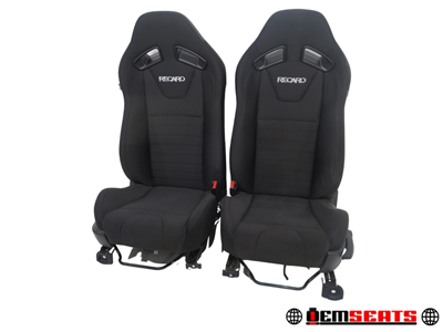 2005 - 2014 Ford Mustang Recaro Seats Black Cloth Front Seats #7625 | Picture # 1 | OEM Seats