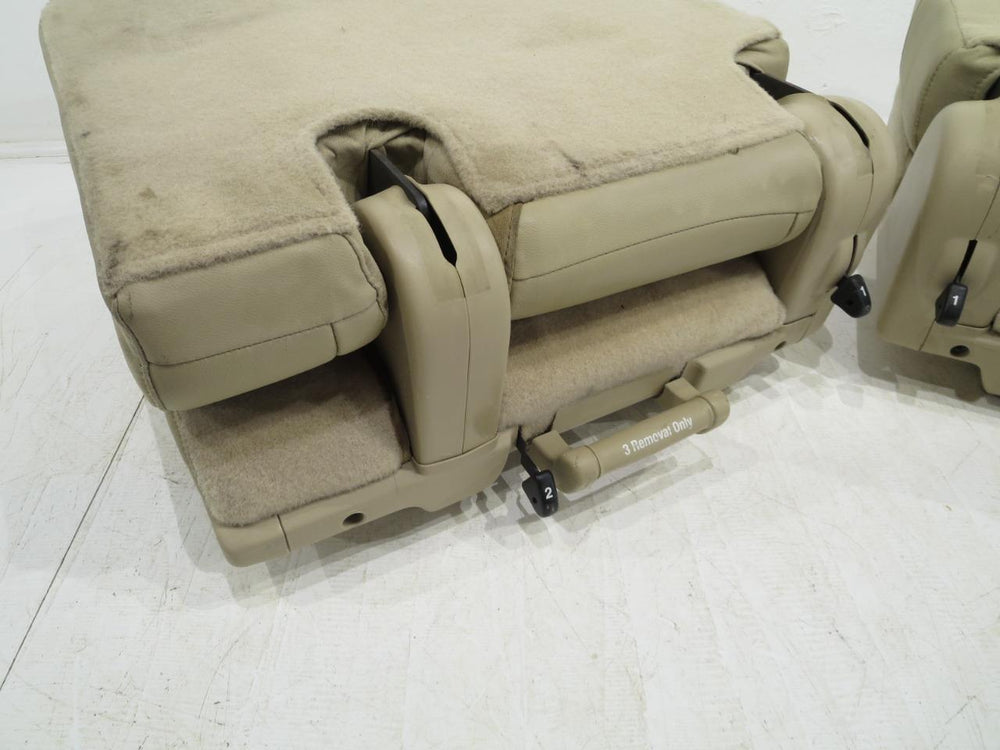 2007 - 2014 GM Tahoe Yukon Suburban 3rd Row Tan Leather Seats #304i | Picture # 13 | OEM Seats
