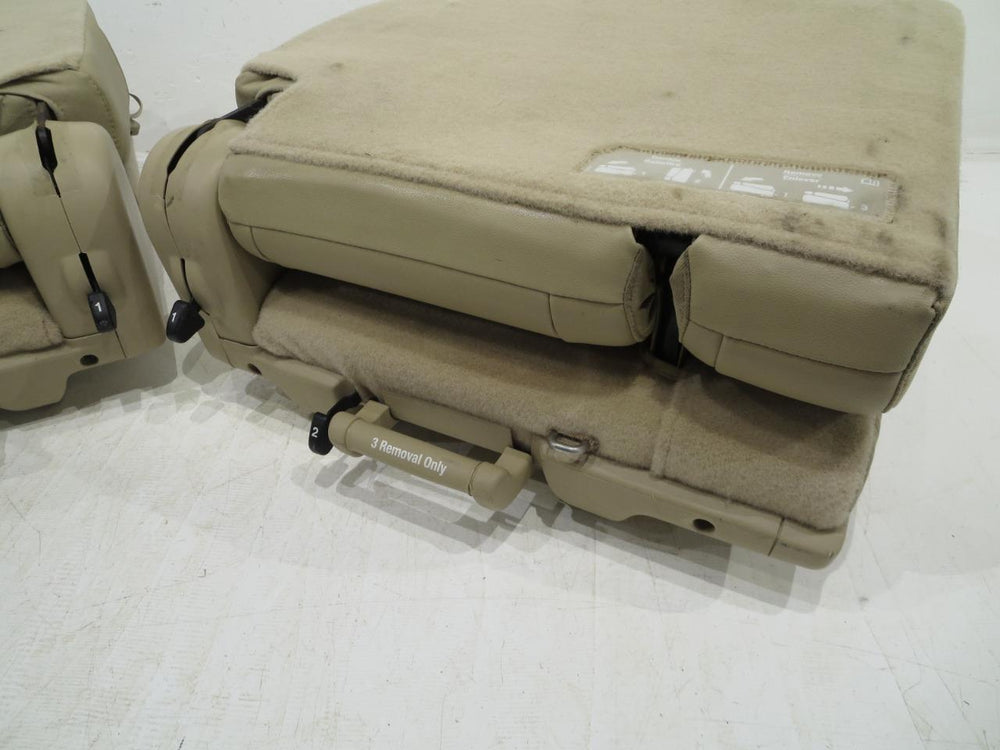 2007 - 2014 GM Tahoe Yukon Suburban 3rd Row Tan Leather Seats #304i | Picture # 14 | OEM Seats