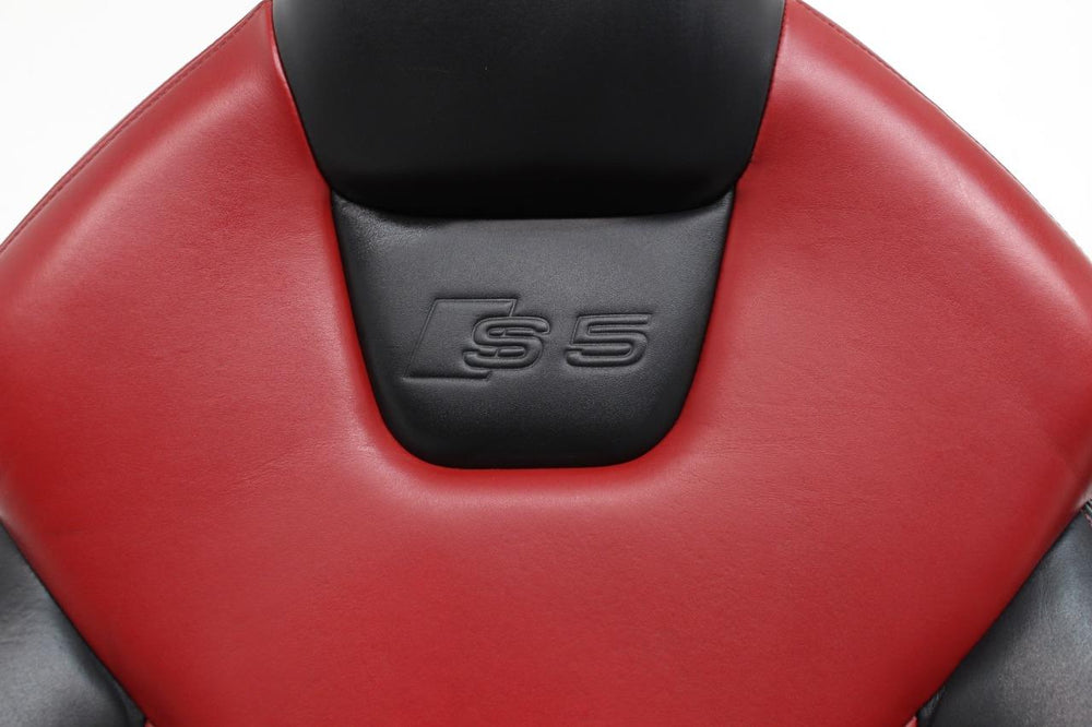 Audi S5 A5 Seats Magna Red Black Front Rear Seat Set Door Panels With 1/4 Trim | Picture # 4 | OEM Seats