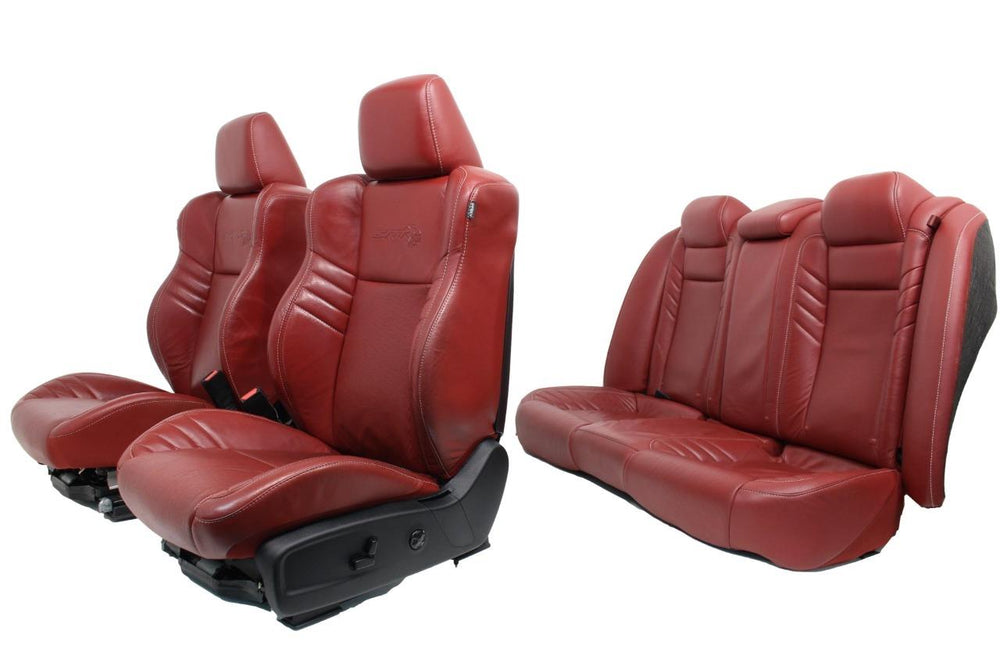 Dodge Charger Hellcat Oem Red Leather Seats Front & Rear  2015-2020 | Picture # 1 | OEM Seats
