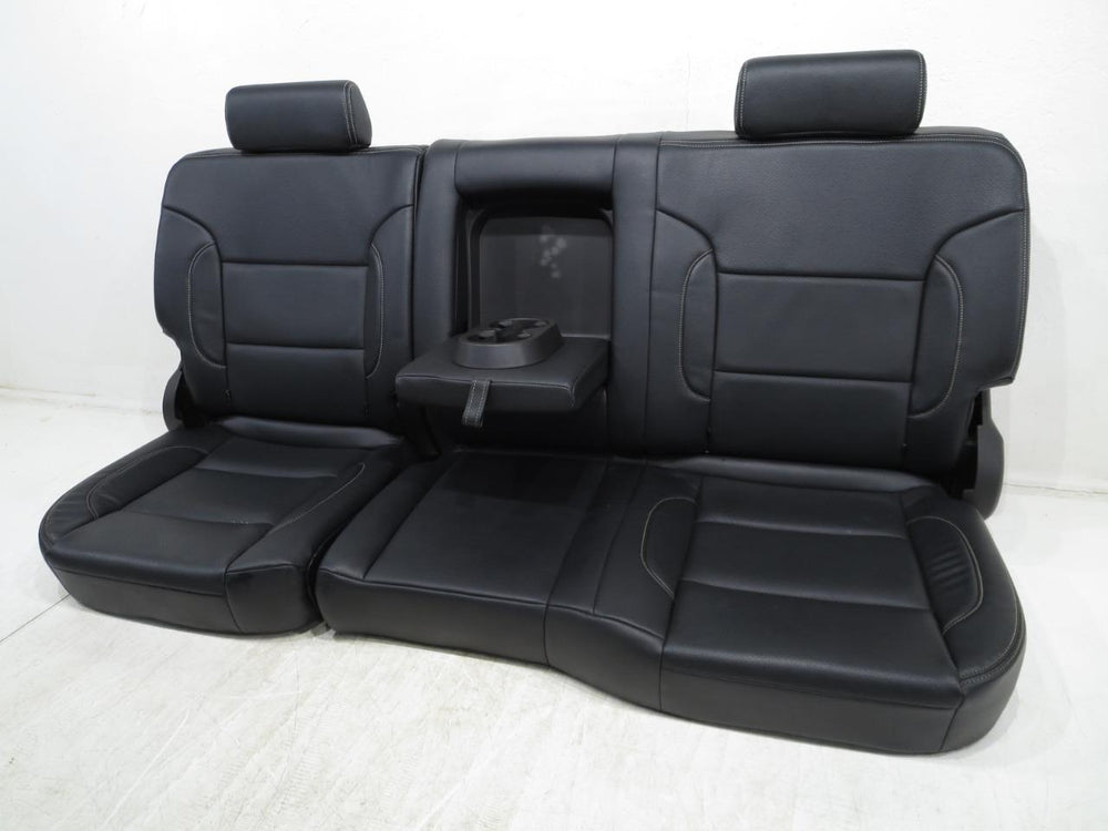 2014 - 2018 Silverado Sierra Rear Seats, Crew Cab, Aftermarket Black Leather #333i | Picture # 7 | OEM Seats