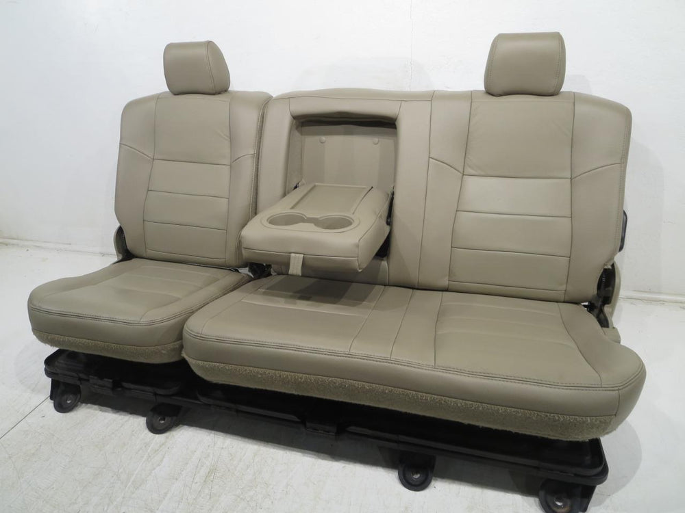 Ford Super Duty Tan Leather Crew Cab Rear Seat 2003 2004 2005 2006 2007 | Picture # 7 | OEM Seats