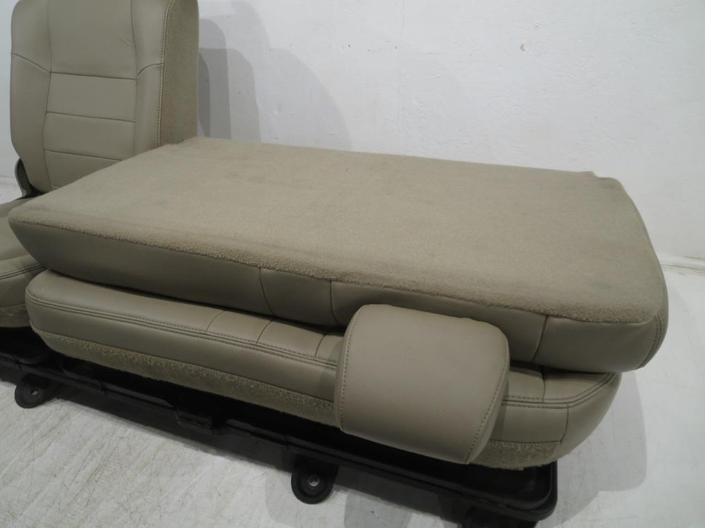 Ford Super Duty Tan Leather Crew Cab Rear Seat 2003 2004 2005 2006 2007 | Picture # 12 | OEM Seats