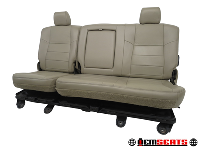 Ford Super Duty Tan Leather Crew Cab Rear Seat 2003 2004 2005 2006 2007 | Picture # 1 | OEM Seats