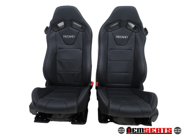2015 - 2020 Ford Mustang Recaro OEM Black Leather Seats
