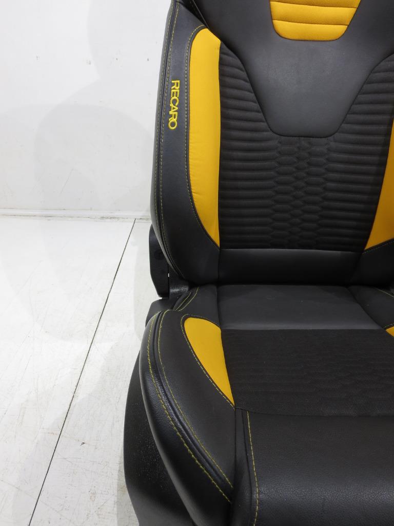 2011 - 2018 Ford Focus OEM Recaro Front and Rear Tangerine Yellow Seats #357i | Picture # 5 | OEM Seats