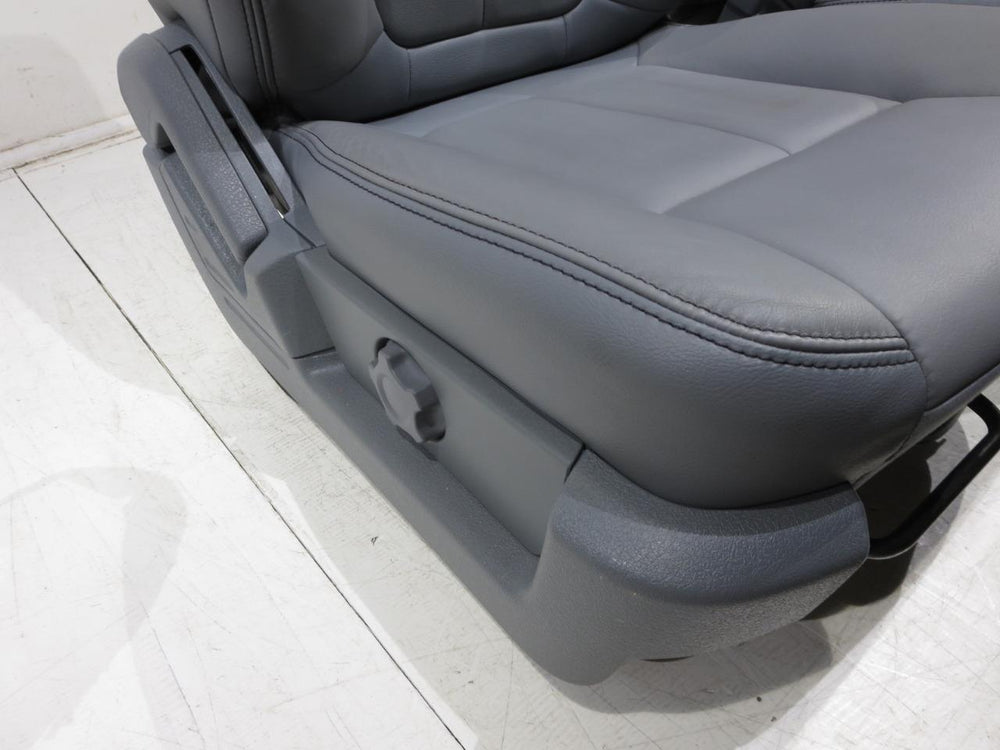 Ford F150 F-150 Oem Grey Leather Seats 2009 2010 2011 2012 2013 2014 | Picture # 7 | OEM Seats