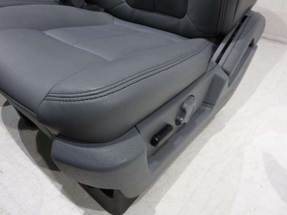 Ford F150 F-150 Oem Grey Leather Seats 2009 2010 2011 2012 2013 2014 | Picture # 8 | OEM Seats