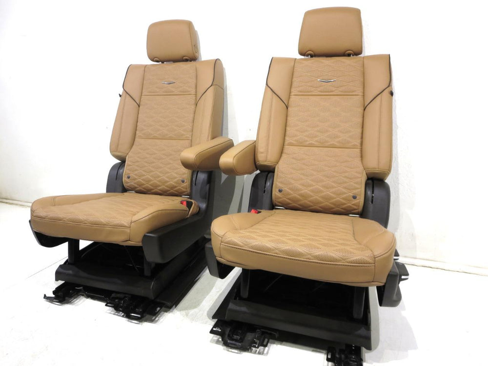 2021 - 2024 Brandy Leather Cadillac Escalade 2nd Row Bucket Seats #421i | Picture # 9 | OEM Seats