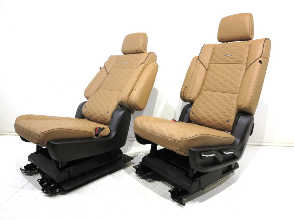 2021 - 2024 Brandy Leather Cadillac Escalade 2nd Row Bucket Seats #421i | Picture # 10 | OEM Seats