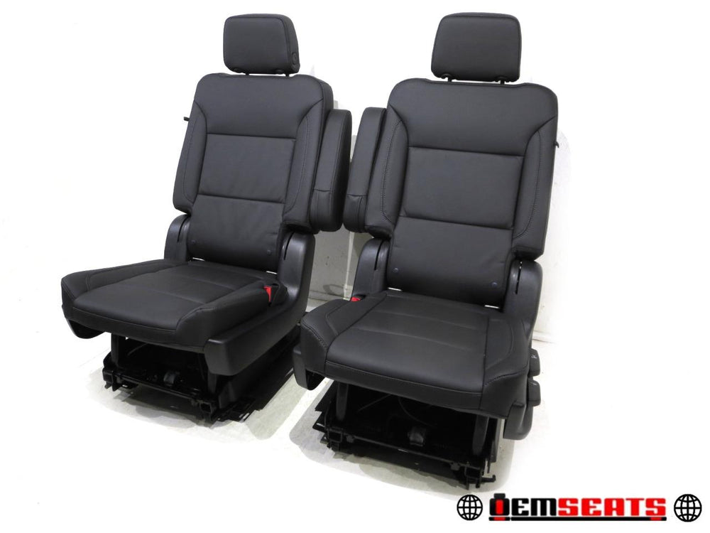 Chevy Gmc Oem Tahoe 2nd Row Black Leather Bucket Seats 2021 2022 + | Picture # 1 | OEM Seats