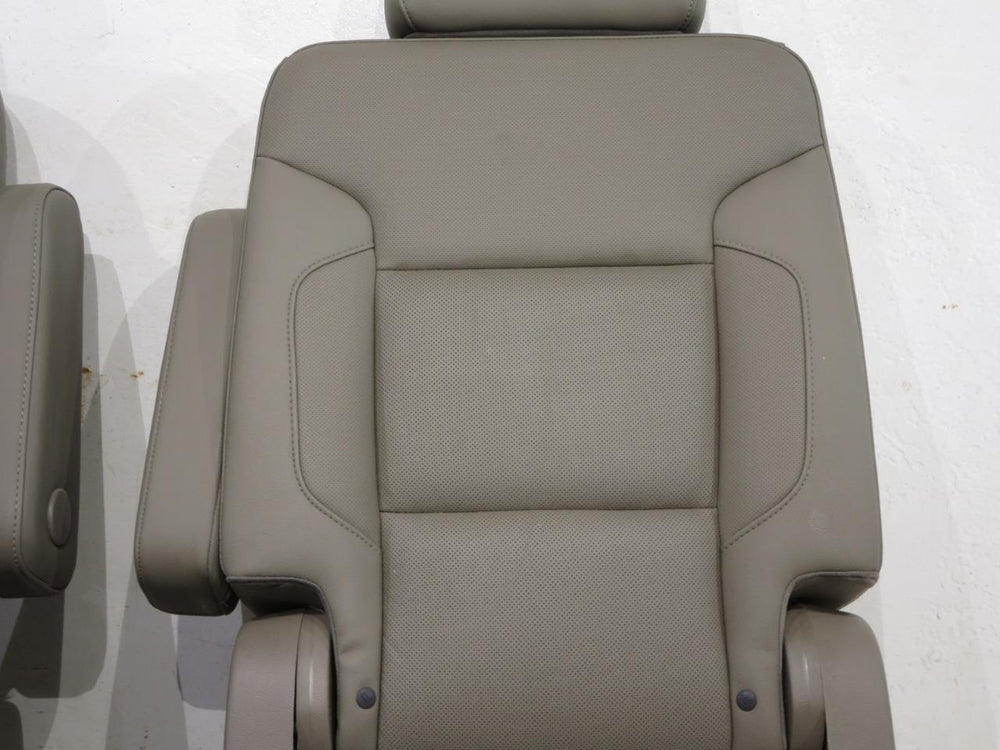 2015 - 2020 Yukon Xl Chevy Suburban Rear Bucket Seats Tan Leather #519i | Picture # 8 | OEM Seats