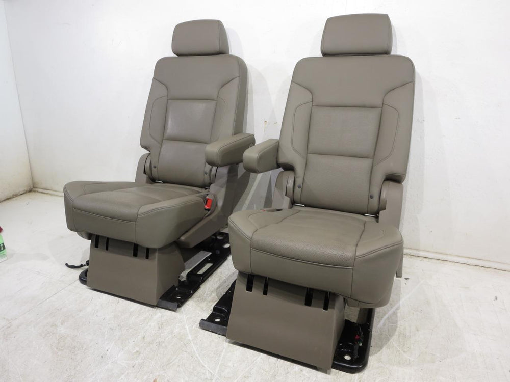 2015 - 2020 Yukon Xl Chevy Suburban Rear Bucket Seats Tan Leather #519i | Picture # 21 | OEM Seats