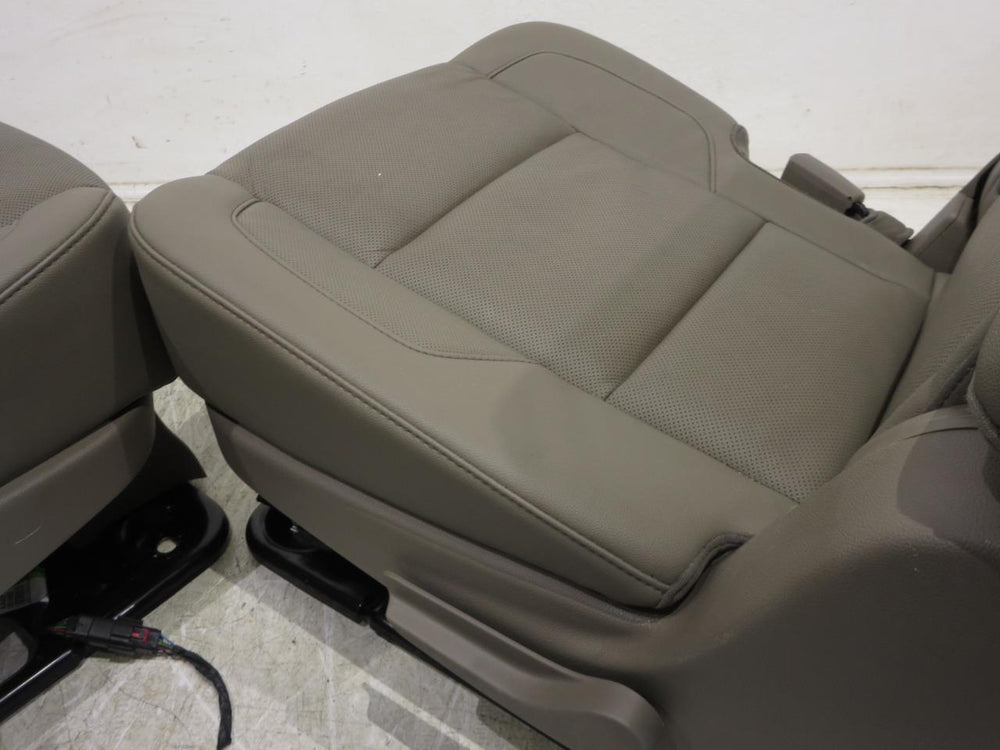 2015 - 2020 Yukon Xl Chevy Suburban Rear Bucket Seats Tan Leather #519i | Picture # 14 | OEM Seats