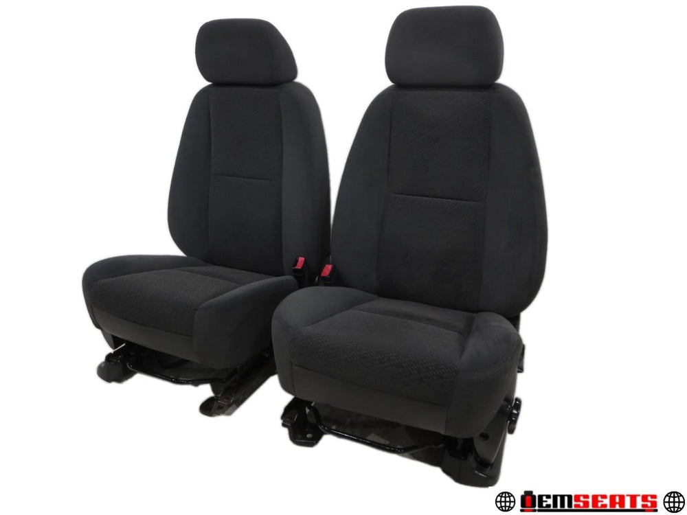 2007 - 2014 GM Silverado Sierra Tahoe Front Seats Black Cloth #519i | Picture # 1 | OEM Seats