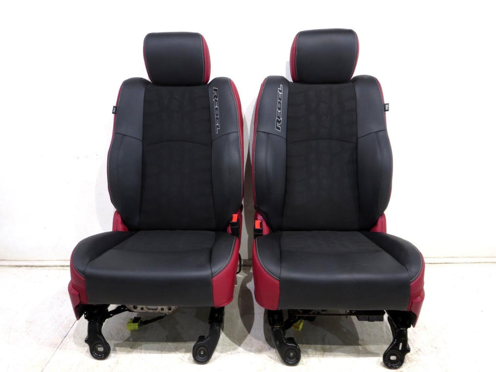 Dodge Ram Rebel Radar Red & Black Powered Oem Front Seats 2009 - 2016 2017 2018 | Picture # 18 | OEM Seats
