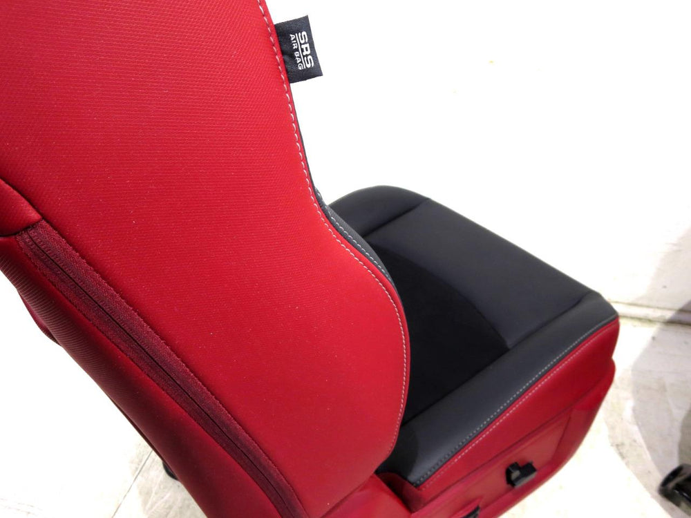 2009 - 2018 Dodge Ram Rebel Seats Radar Red with Black Inserts #527i | Picture # 11 | OEM Seats