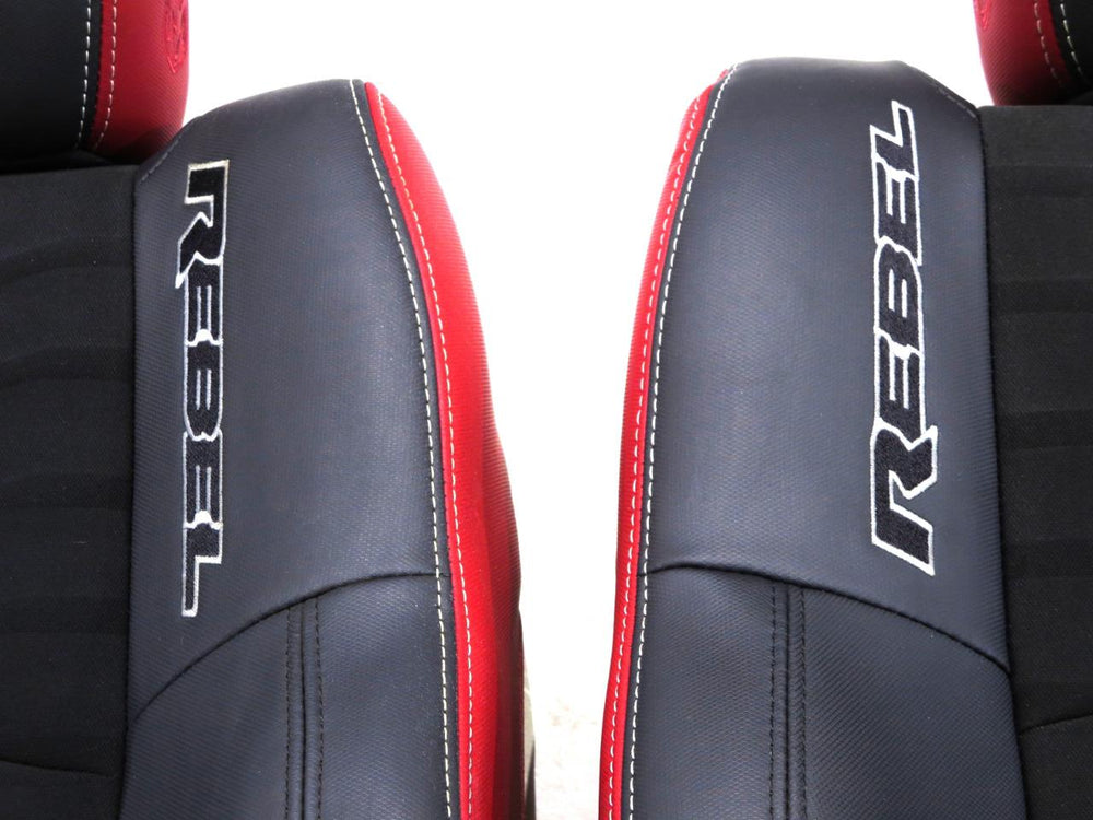 Dodge Ram Rebel Radar Red & Black Powered Oem Front Seats 2009 - 2016 2017 2018 | Picture # 13 | OEM Seats