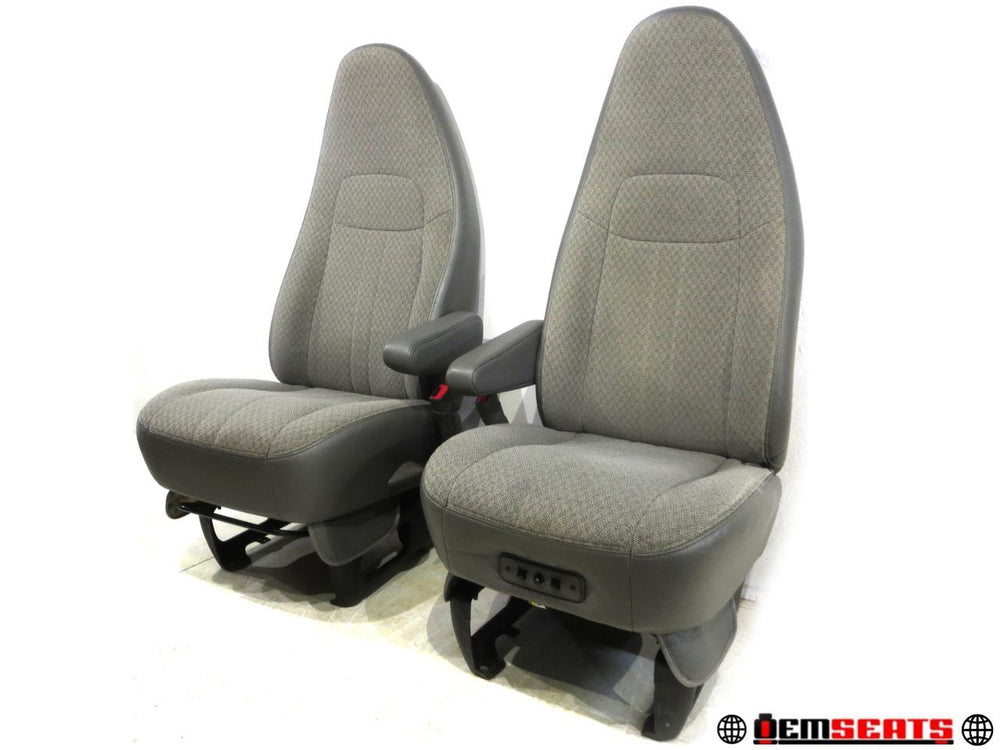 Chevy Express Gmc Savana Van Front Cloth Seats Power 2000 - 2018 2019 2020 2021 | Picture # 1 | OEM Seats
