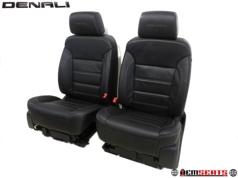 2014 - 2018 GMC Sierra Denali Seats OEM Jet Black Leather #564i | Picture # 1 | OEM Seats