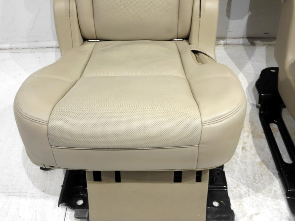 2007 - 2014 Tahoe Yukon Escalade Second Row Rear Bucket Seats, Tan Leather #566i | Picture # 3 | OEM Seats