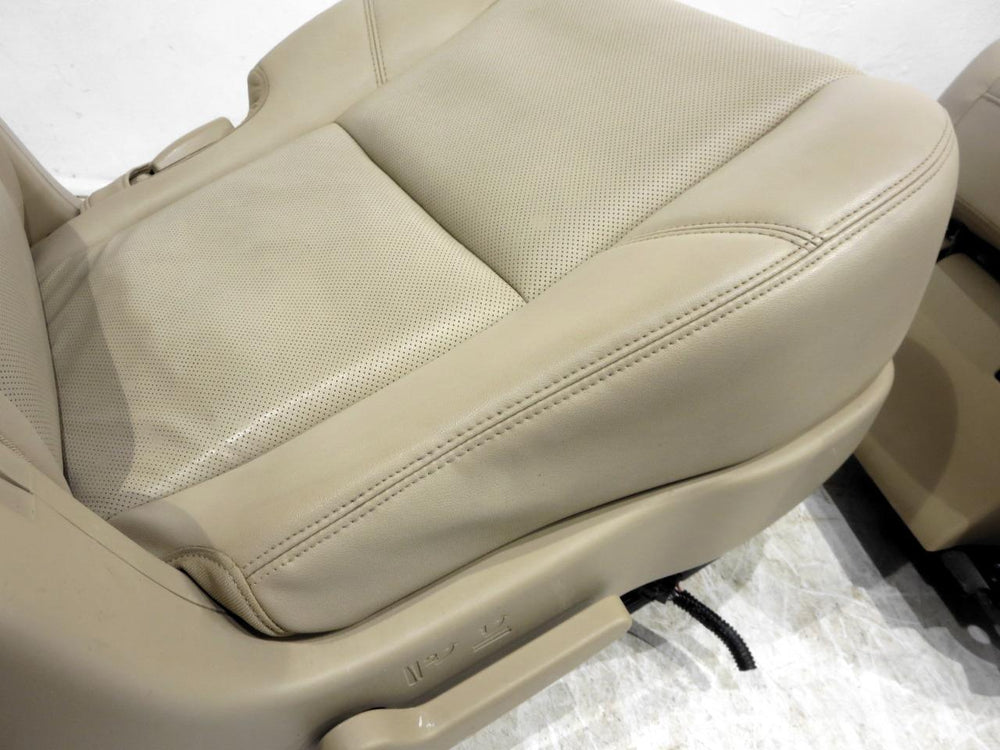 2007 - 2014 Tahoe Yukon Escalade Second Row Rear Bucket Seats, Tan Leather #566i | Picture # 9 | OEM Seats