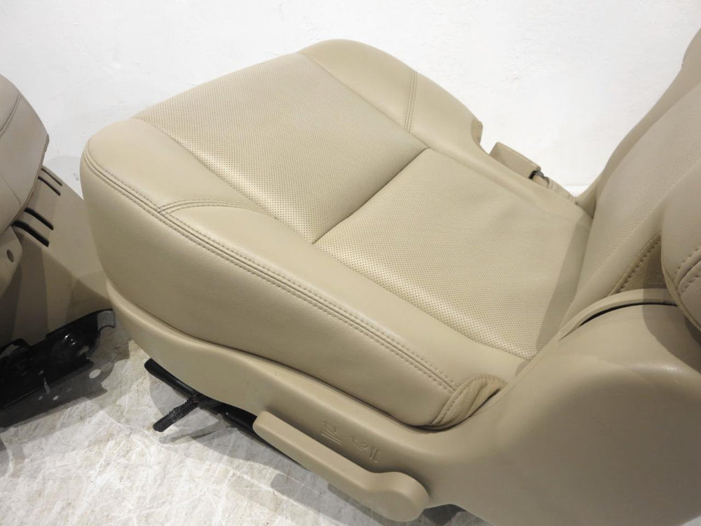 2007 - 2014 Tahoe Yukon Escalade Second Row Rear Bucket Seats, Tan Leather #566i | Picture # 10 | OEM Seats