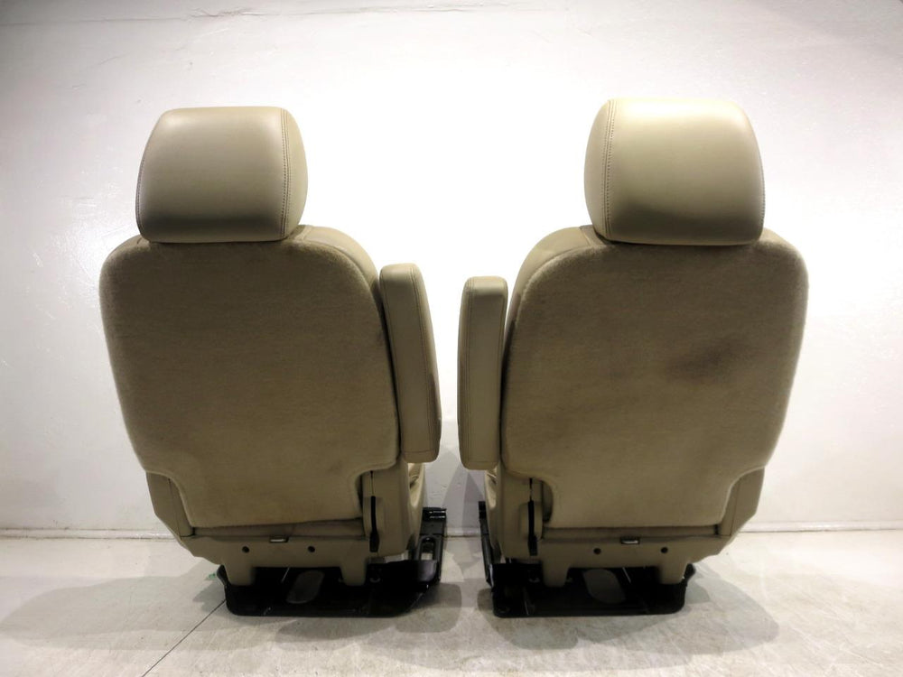 2007 - 2014 Tahoe Yukon Escalade Second Row Rear Bucket Seats, Tan Leather #566i | Picture # 17 | OEM Seats