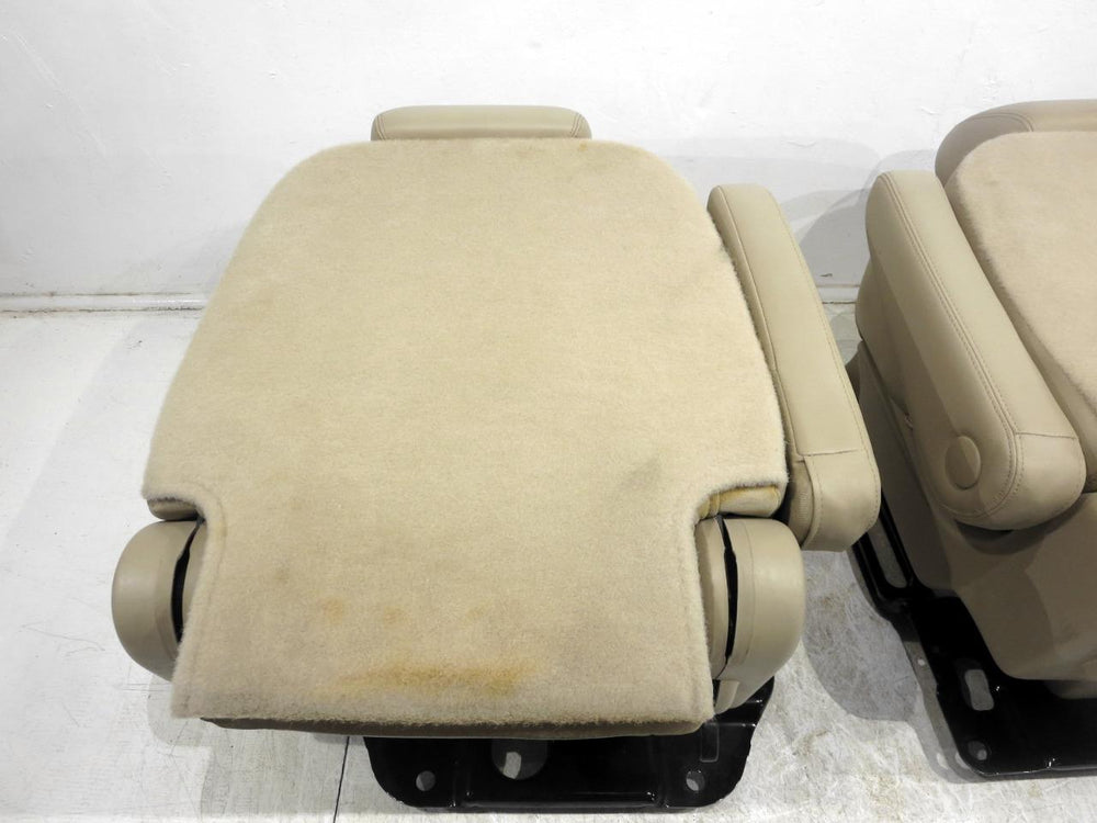 2007 - 2014 Tahoe Yukon Escalade Second Row Rear Bucket Seats, Tan Leather #566i | Picture # 15 | OEM Seats