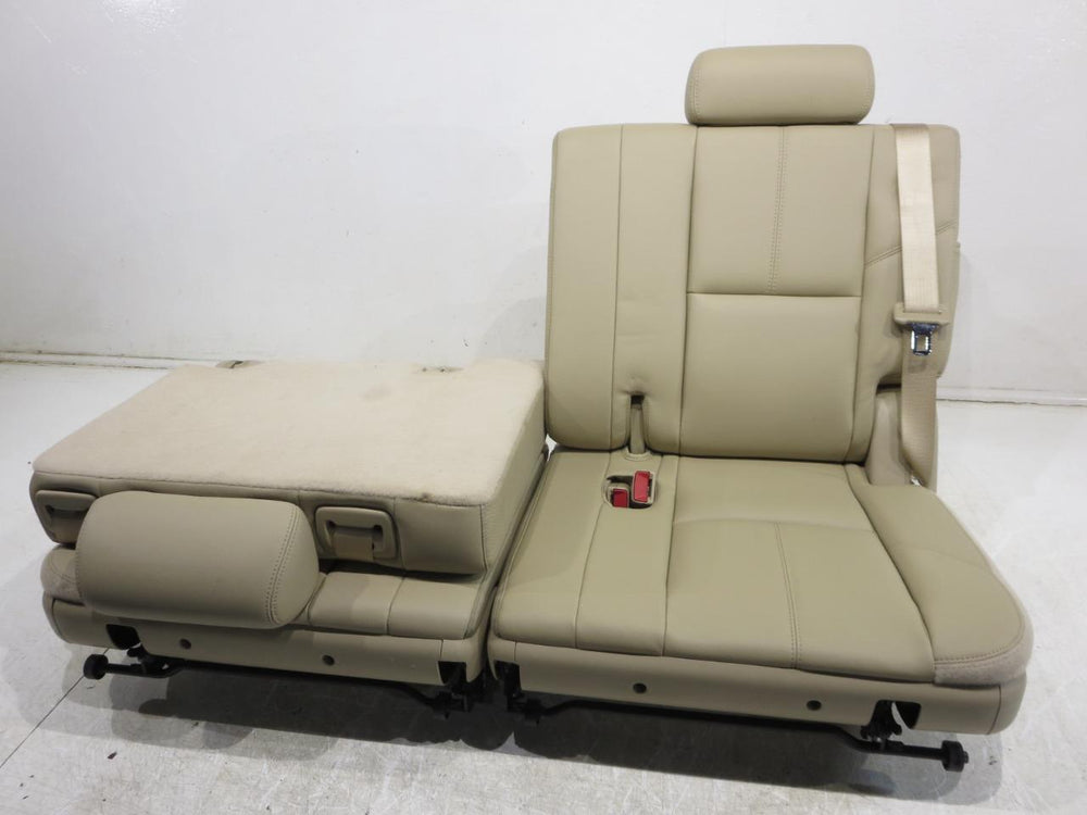 2007 - 2014 Chevy Tahoe Suburban 3rd Row Seat Tan Leather #592i | Picture # 7 | OEM Seats