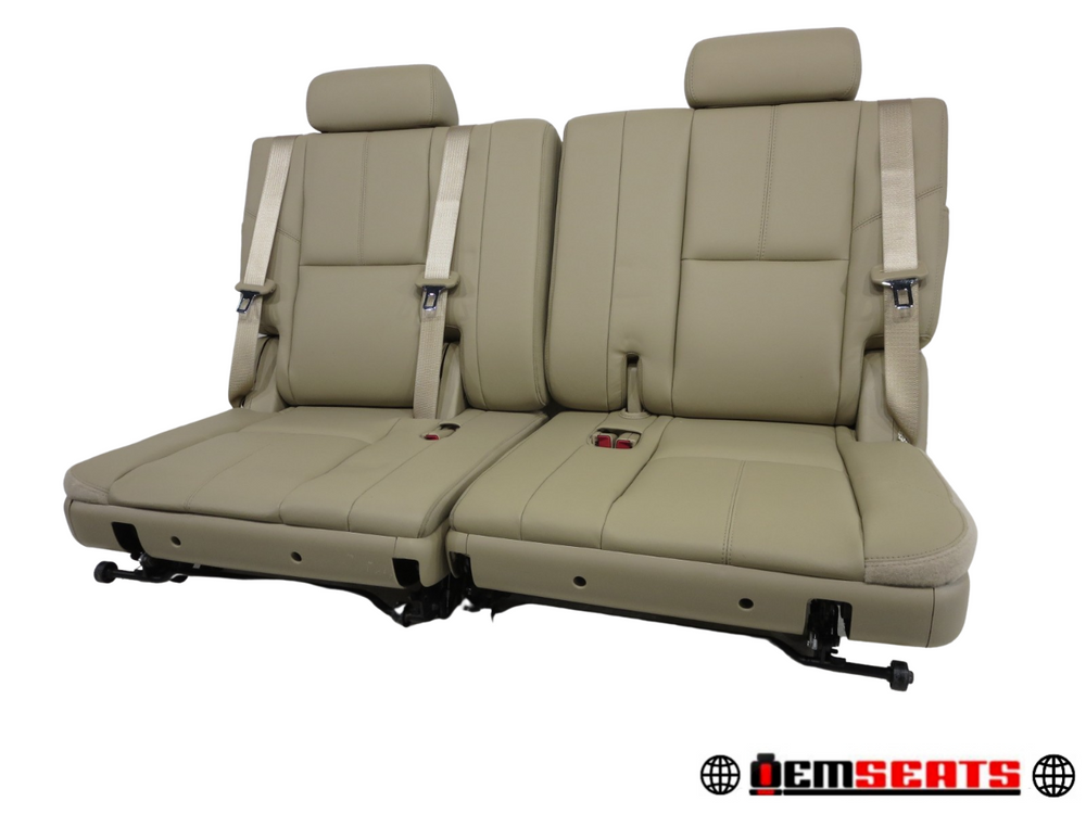 2007 - 2014 Tahoe Yukon Escalade 3rd Row Seats, Tan leather #592i | Picture # 1 | OEM Seats