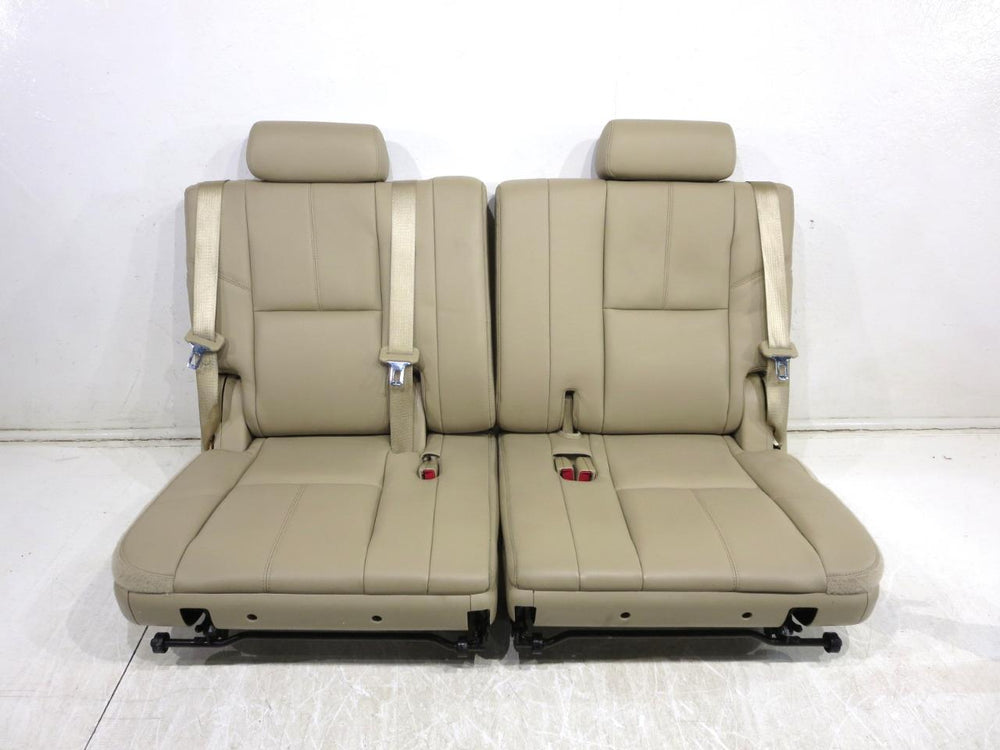 2007 - 2014 Chevy Tahoe GMC Yukon 3rd Row Seat, Tan Leather, #593I | Picture # 7 | OEM Seats