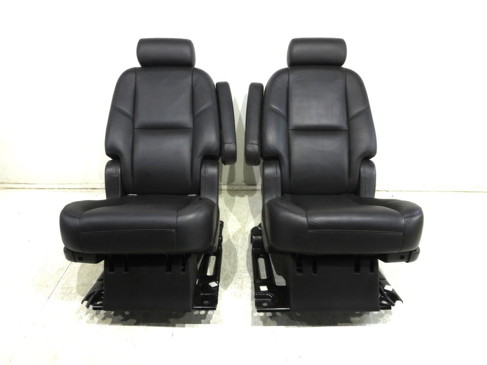 2007 - 2014 Cadillac Escalade Tahoe Rear Bucket Seats Black Leather #606I | Picture # 17 | OEM Seats