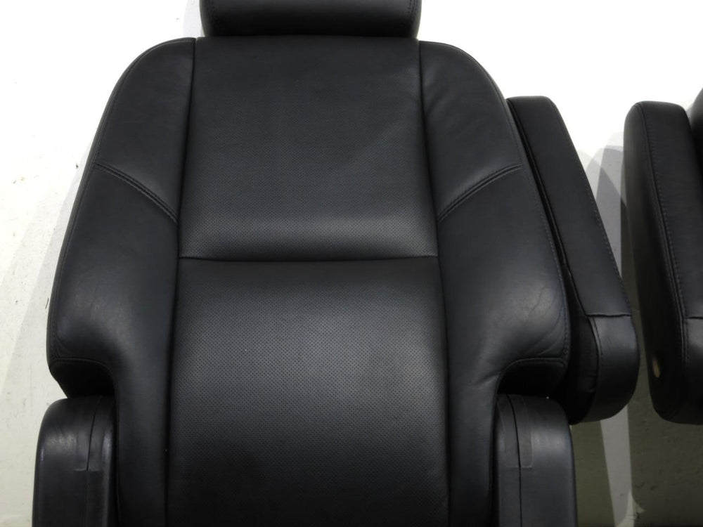 2007 - 2014 Cadillac Escalade Tahoe Rear Bucket Seats Black Leather #606I | Picture # 3 | OEM Seats