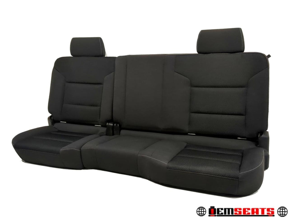 2014 - 2018 Chevy Silverado Rear Seat Extended Cab Black Cloth #628i | Picture # 1 | OEM Seats