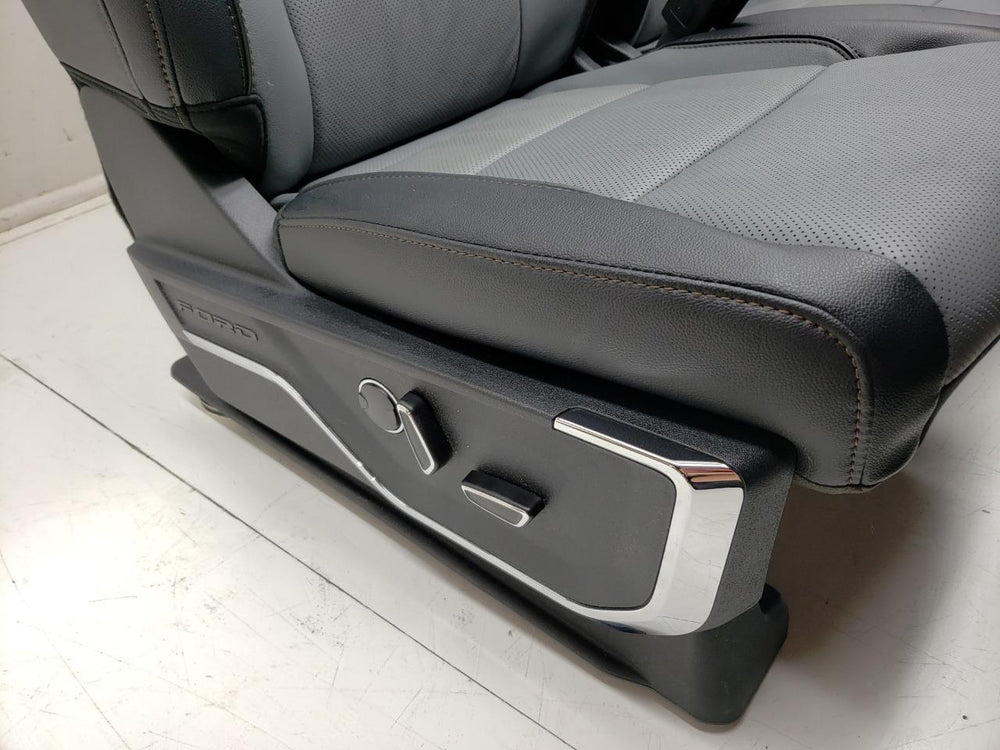 2021 - 2024 Ford F150 Lightning OEM Front Seats Gray Medium Dark Slate #651i | Picture # 7 | OEM Seats