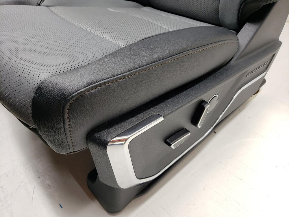 2021 - 2024 Ford F150 Lightning OEM Front Seats Gray Medium Dark Slate #651i | Picture # 8 | OEM Seats