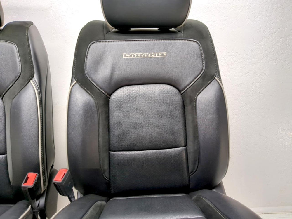 Dodge Ram Laramie 1500 Crew Oem Black Leather Front Seats 2019 2020 2021 2022 2023 | Picture # 12 | OEM Seats